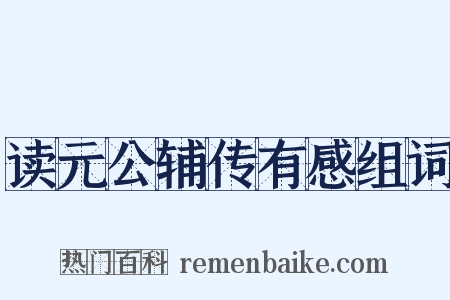 读元公辅传有感组词是什么意思的图片